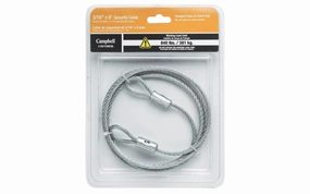 Campbell 3/16" x 6' Galvanized Cable with Swaged Eyes