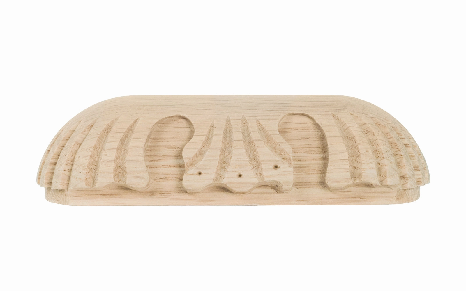Carved Oak Handle ~ 3-3/4" On Centers