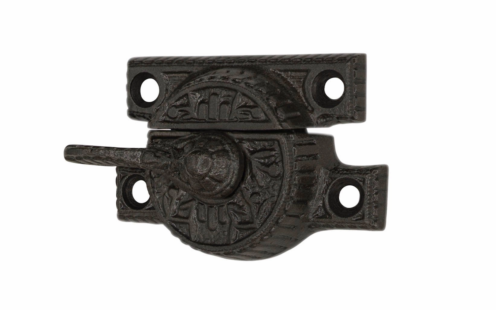 Cast Iron Ornate Victorian Window Sash Lock