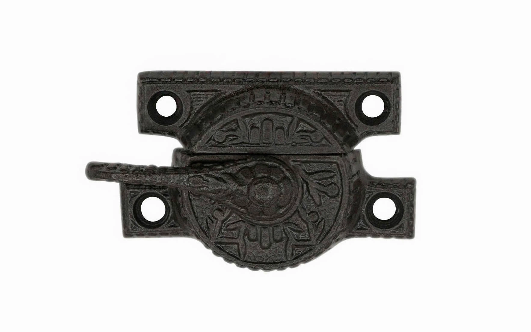 Cast Iron Ornate Victorian Window Sash Lock