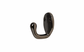 Cast Iron Petite Hook ~ Black Nickel Finish