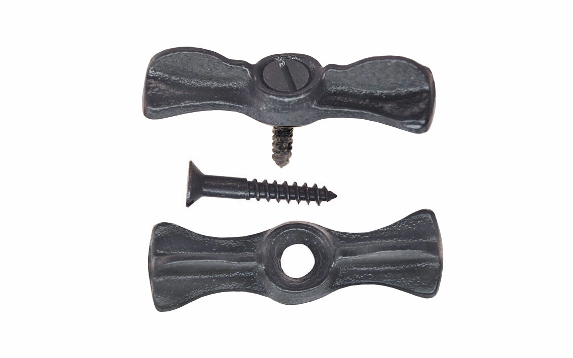 Cast Iron Utility Turn Buttons - Pair