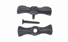 Cast Iron Utility Turn Buttons - Pair