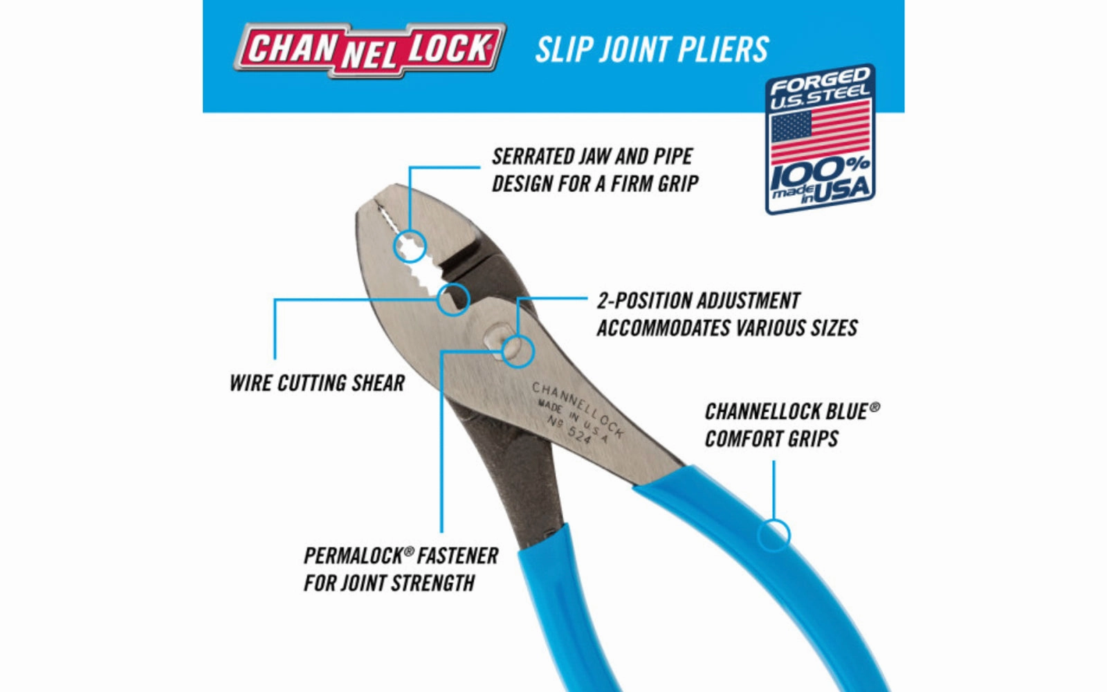 Channellock 4-1/2" Slip Joint Pliers