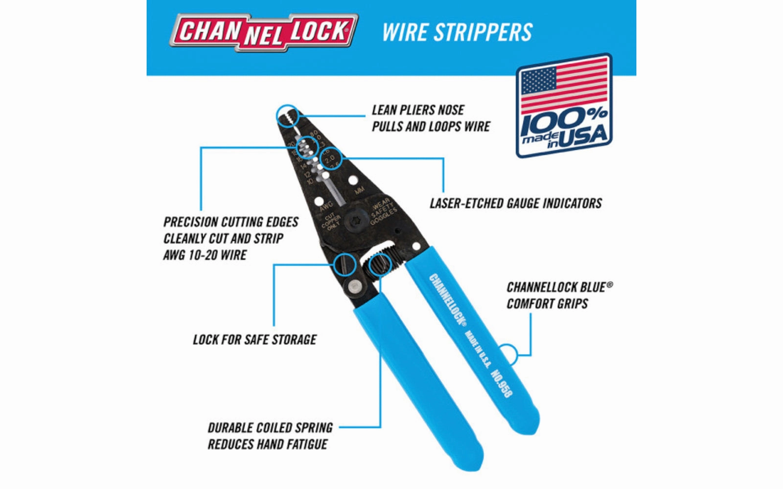 Channellock 6" Wire Stripper
