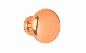 Classic Brass Cabinet Knob ~ Polished Copper Finish