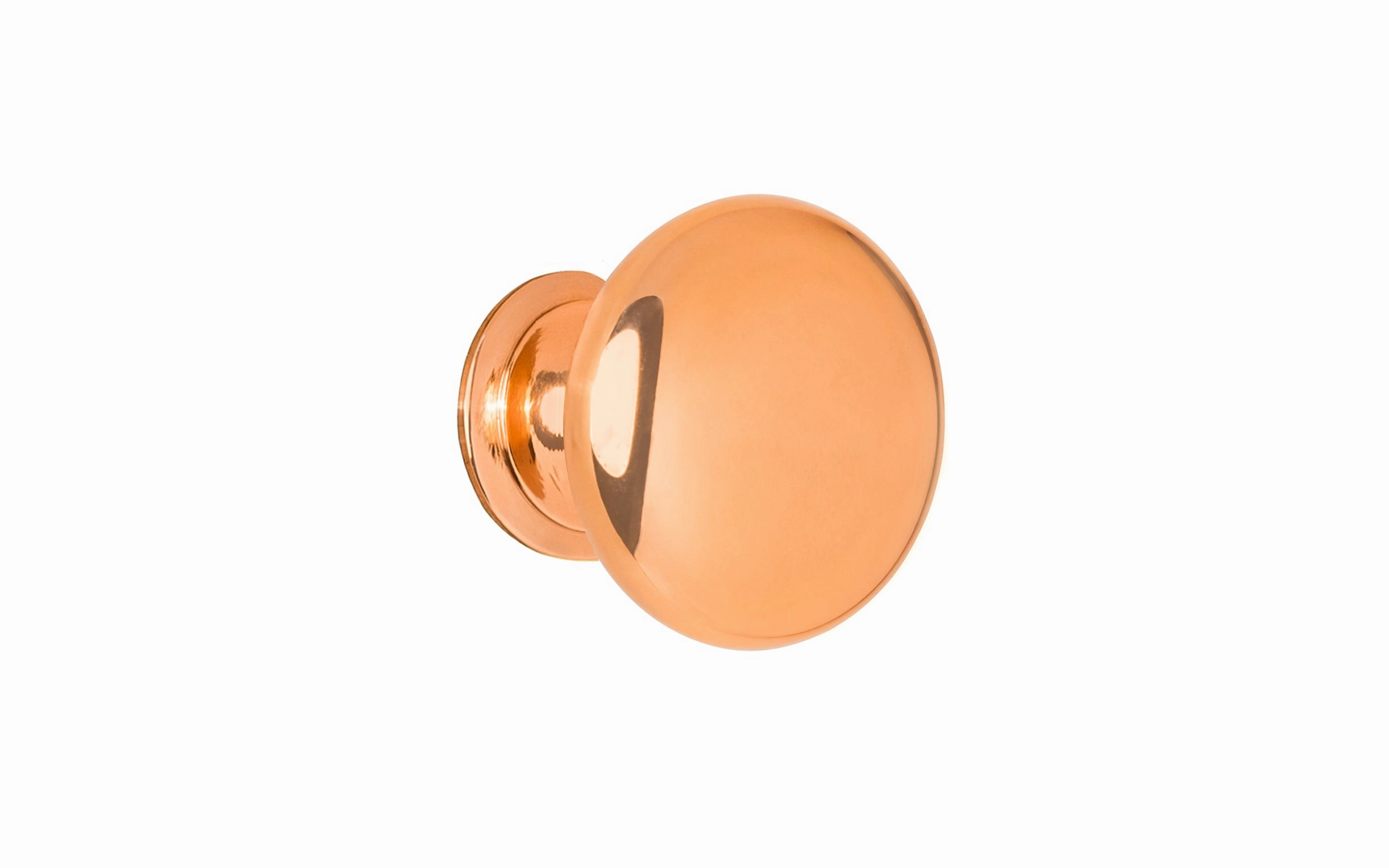 Classic Brass Cabinet Knob ~ Polished Copper Finish