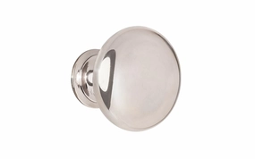 Classic Brass Cabinet Knob ~ Polished Nickel Finish