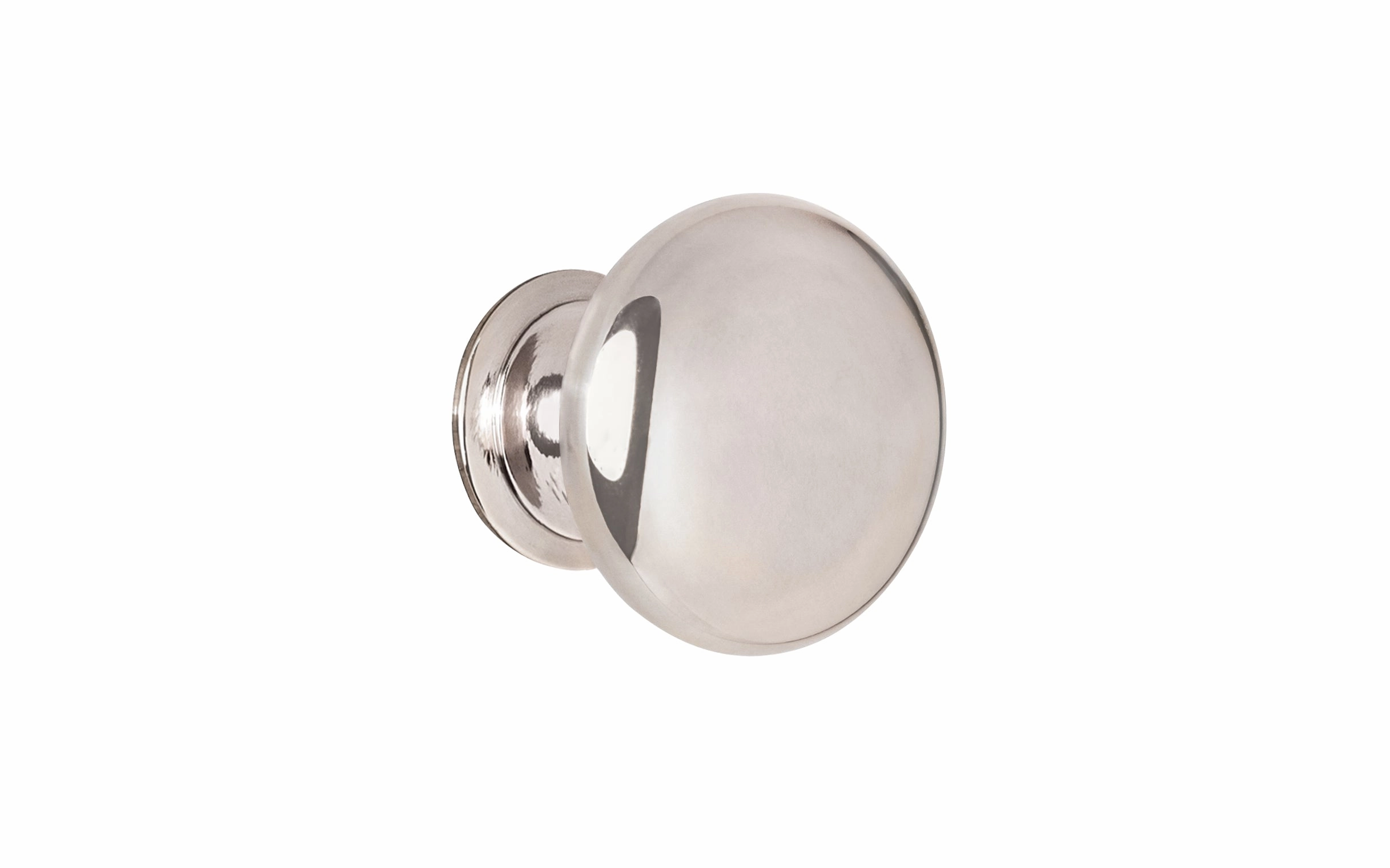 Classic Brass Cabinet Knob ~ Polished Nickel Finish