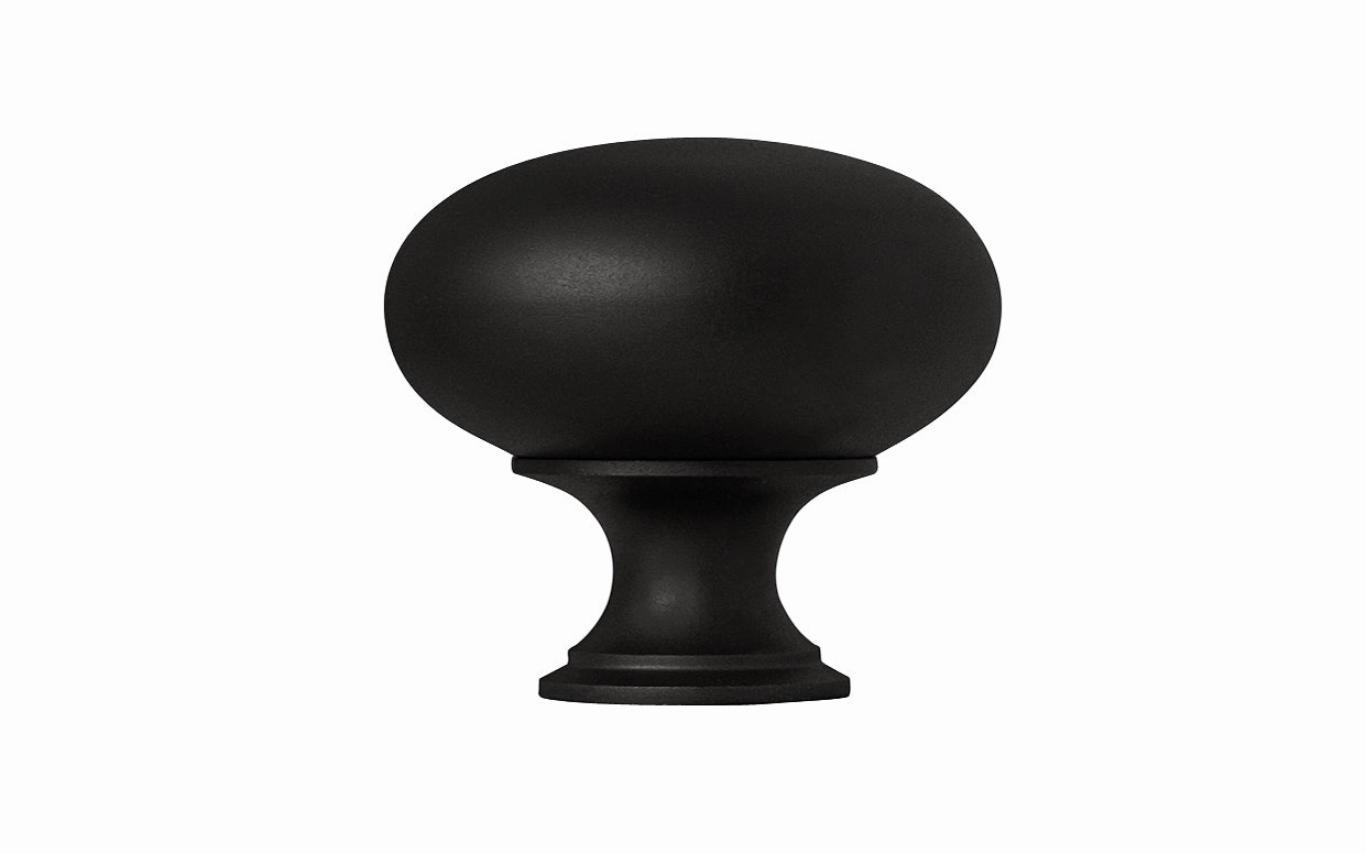 Classic Brass Cabinet Knob ~ Satin Black Finish
