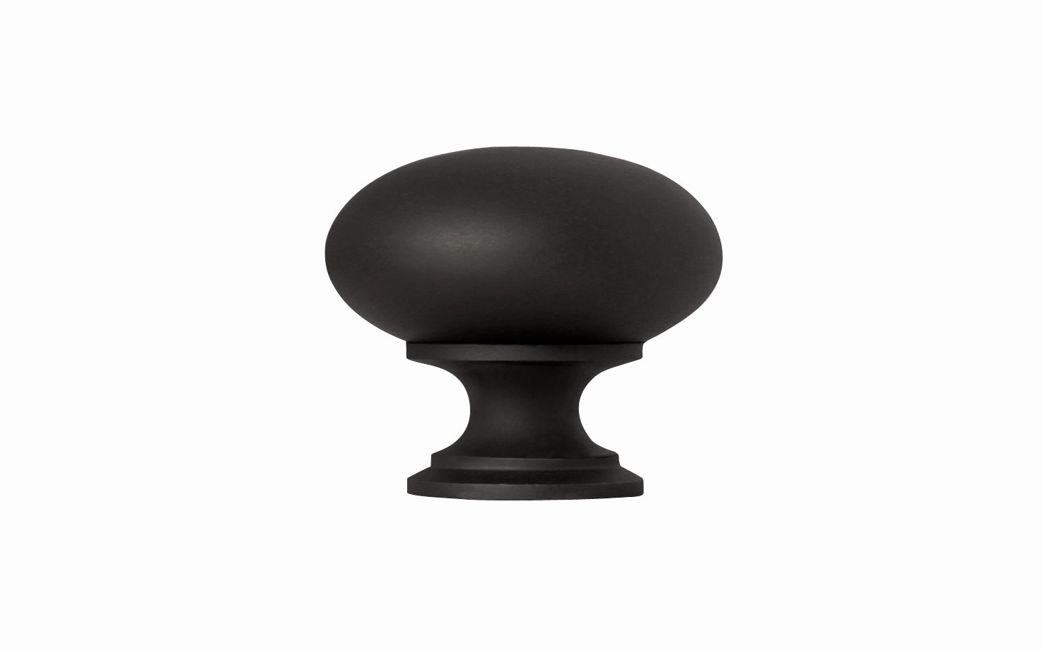 Classic Brass Cabinet Knob ~ Satin Black Finish
