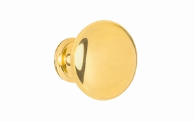 Classic Brass Cabinet Knob ~ Unlacquered Brass