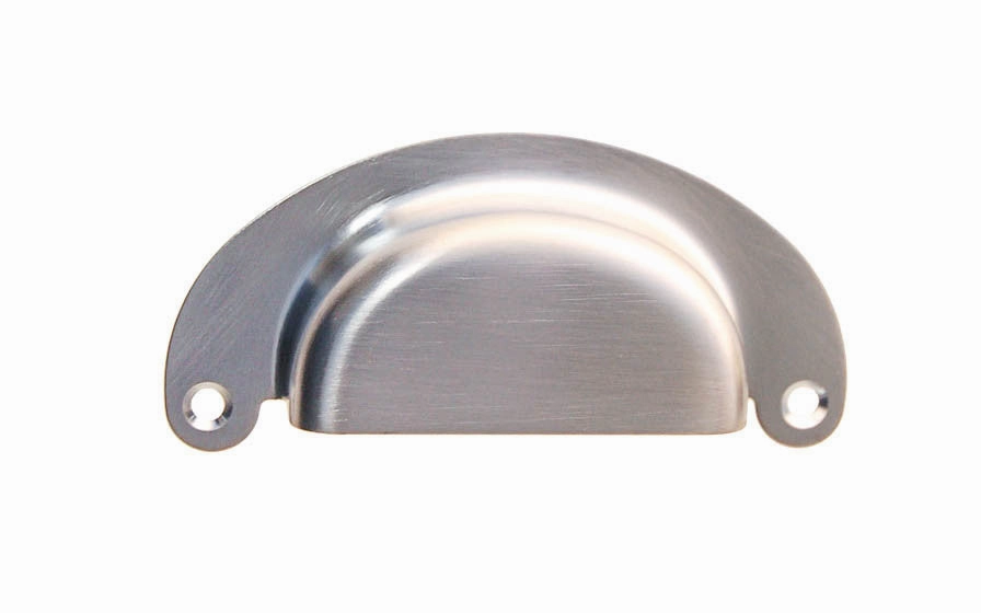 Classic Brass Half-Round Bin Pull ~ 3" On Centers