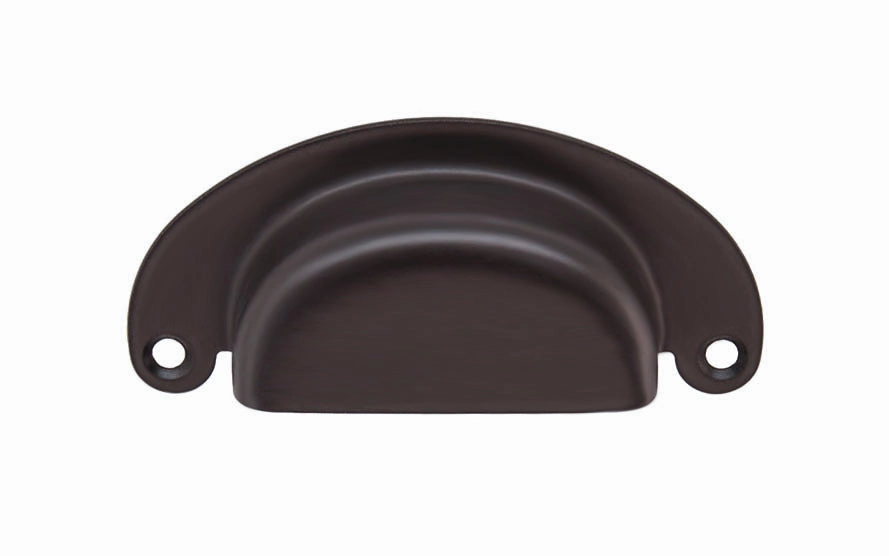 Classic Brass Half-Round Bin Pull ~ 3" On Centers