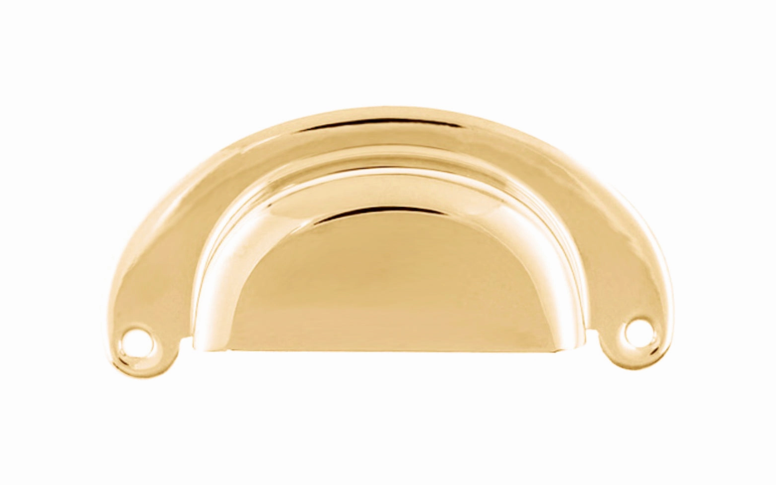 Classic Brass Half-Round Bin Pull ~ 3" On Centers