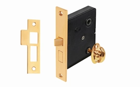 Classic Brass Interior Mortise Lock Set With Thumbturn
