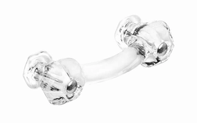 Classic Clear Hexagonal Glass Bridge Drawer Pull - 3" On Centers