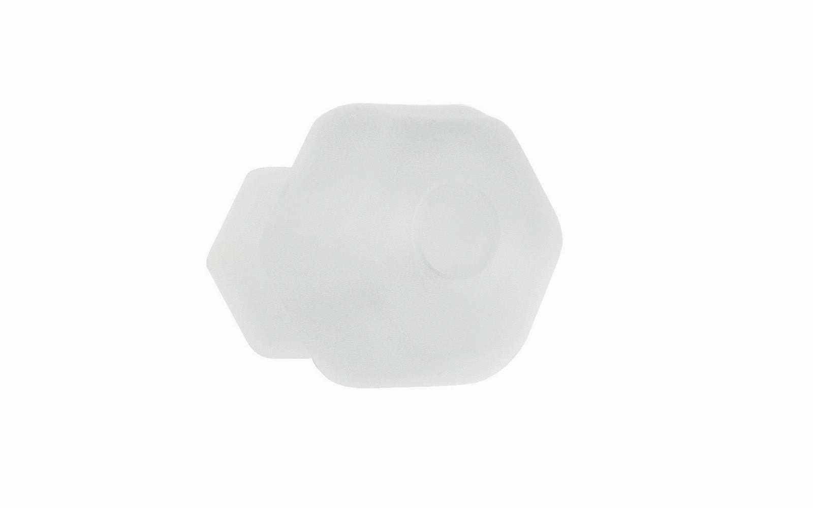 Classic Hexagonal Glass Cabinet Knob ~ Frosted