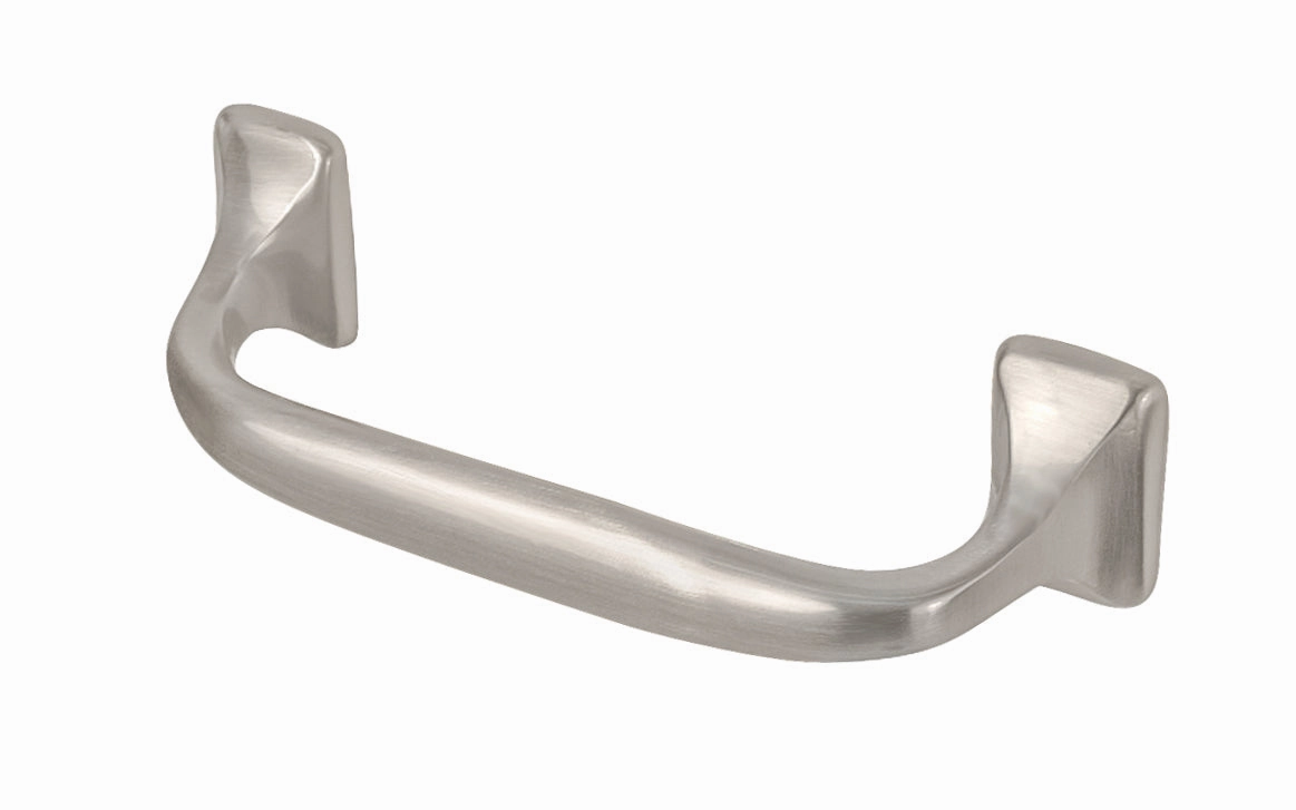 Classic Offset Solid Brass Pull ~ 3-1/2" On Centers