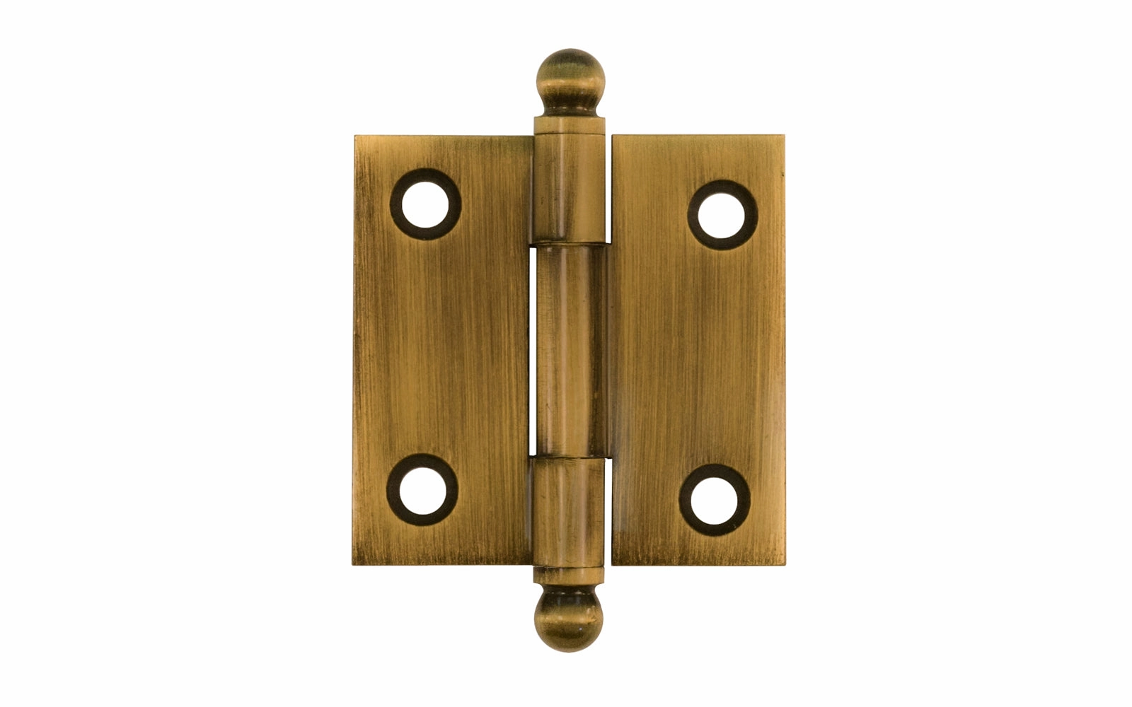 Classic Solid Brass Ball-Tip Cabinet Hinge ~ 1-1/2" x 1-1/2"