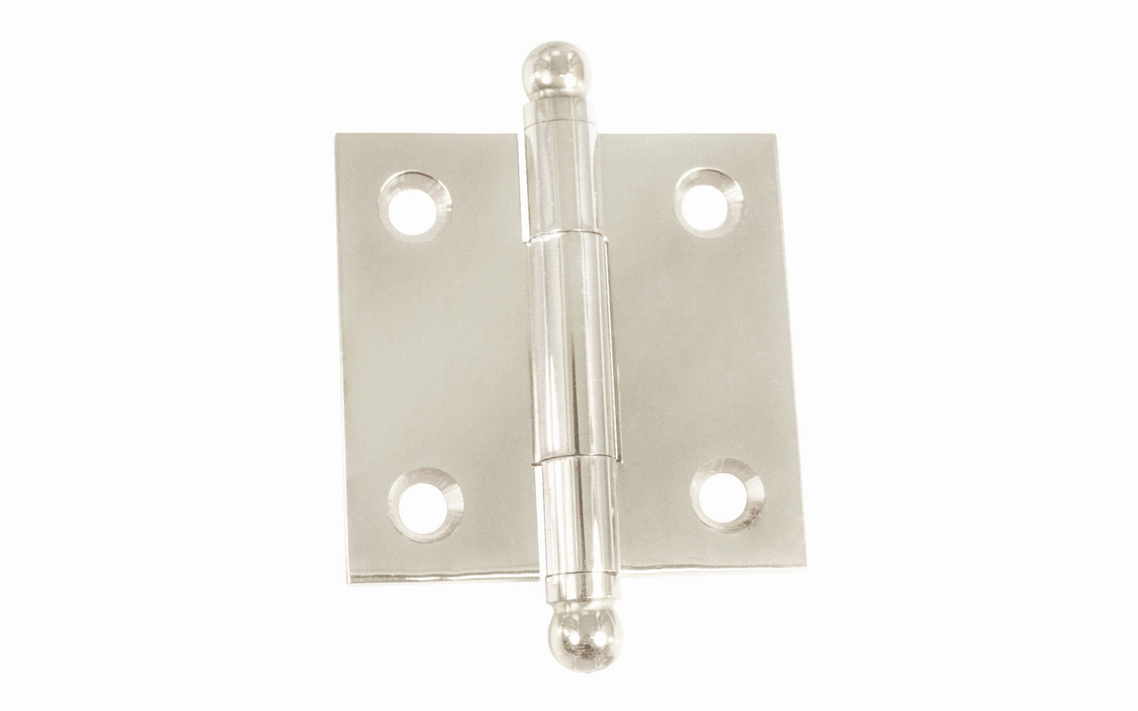 Classic Solid Brass Ball-Tip Cabinet Hinge ~ 1-1/2" x 1-1/2"