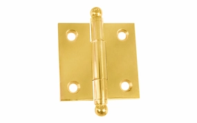 Classic Solid Brass Ball-Tip Cabinet Hinge ~ 1-1/2" x 1-1/2"