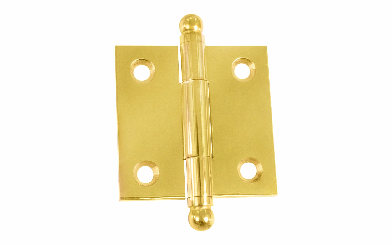 Classic Solid Brass Ball-Tip Cabinet Hinge ~ 1-1/2" x 1-1/2"