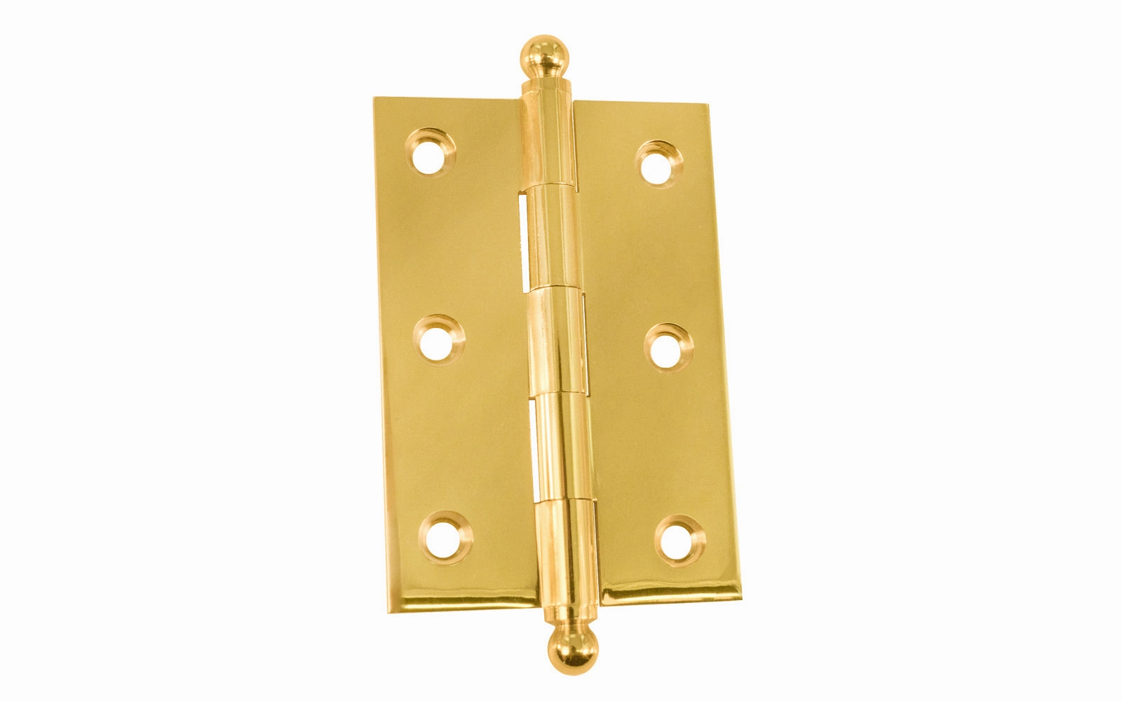 Classic Solid Brass Ball-Tip Cabinet Hinge ~ 2-1/2" x 1-3/4"