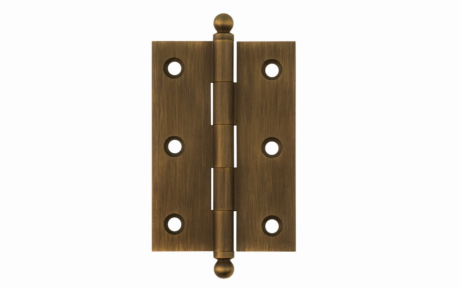 Classic Solid Brass Ball-Tip Cabinet Hinge ~ 2-1/2" x 1-3/4"