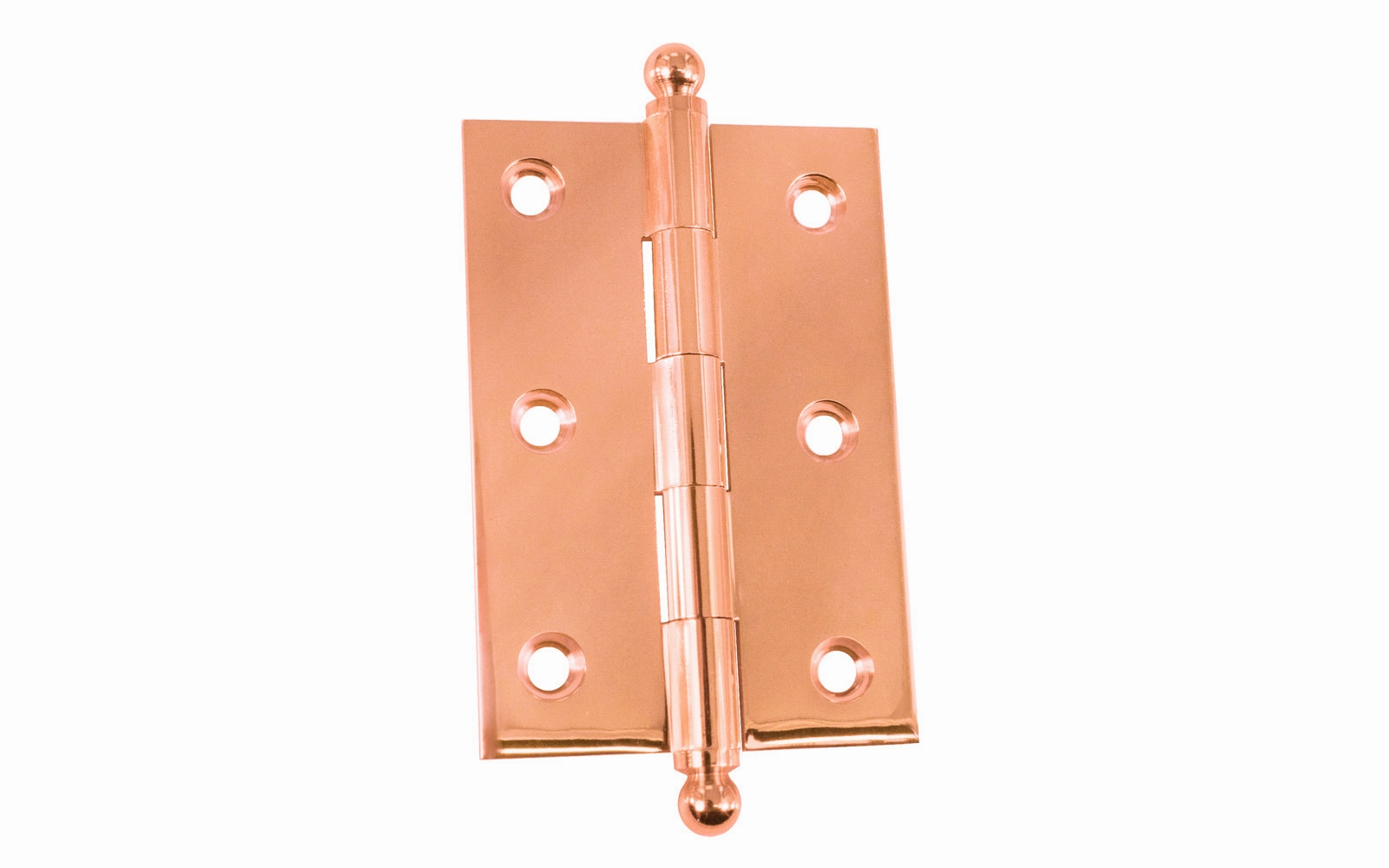 Classic Solid Brass Ball-Tip Cabinet Hinge ~ 2-1/2" x 1-3/4"