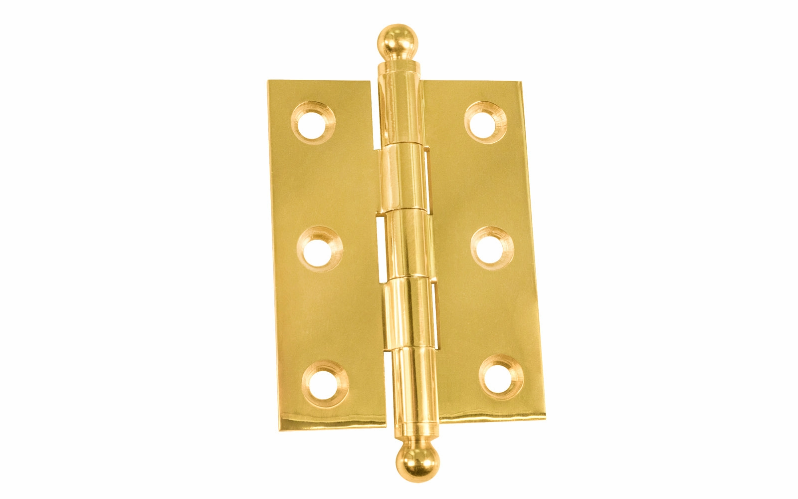 Classic Solid Brass Ball-Tip Cabinet Hinge ~ 2" x 1-1/2"