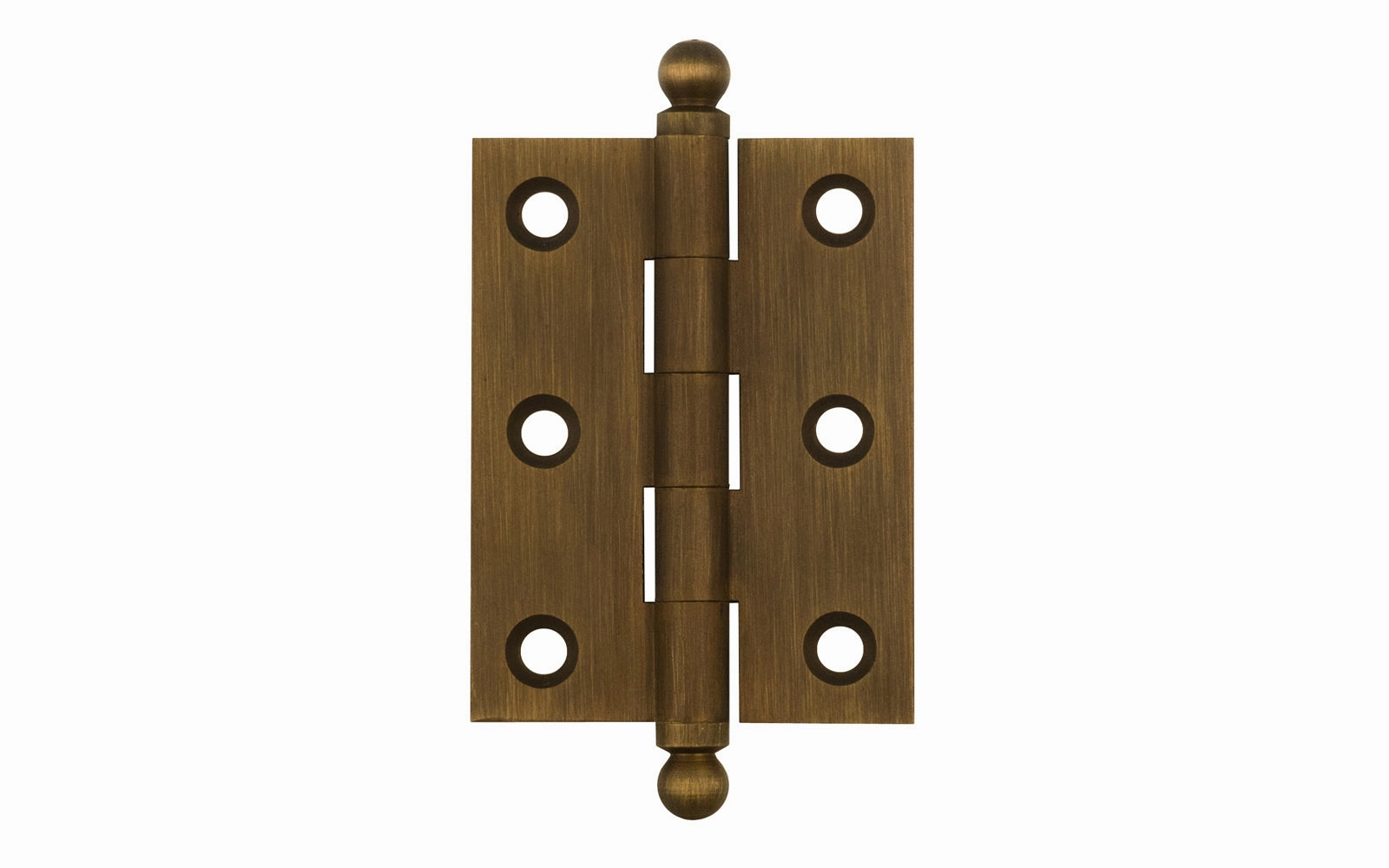 Classic Solid Brass Ball-Tip Cabinet Hinge ~ 2" x 1-1/2"
