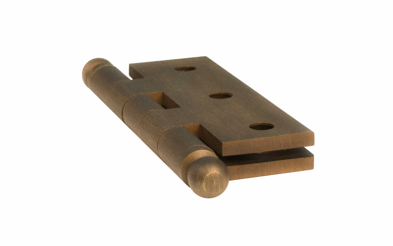 Classic Solid Brass Ball-Tip Cabinet Hinge ~ 2" x 1-1/2"