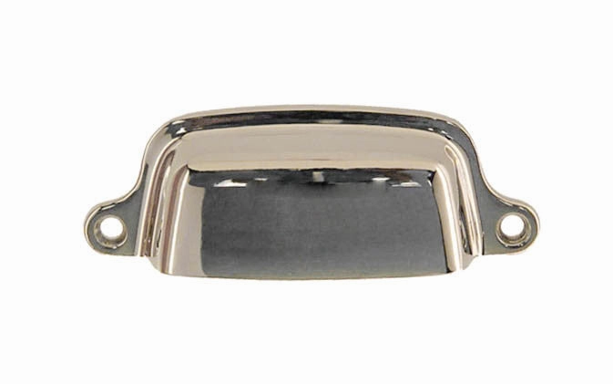 Classic Solid Brass Bin Pull ~ 3" On Centers