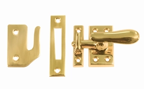 Classic Solid Brass Casement Window Latch ~ Large Size