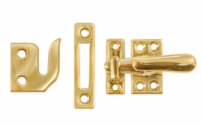 Classic Solid Brass Casement Window Latch ~ Regular Size