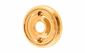Classic Solid Brass Rosette ~ Passage (Non-Locking)