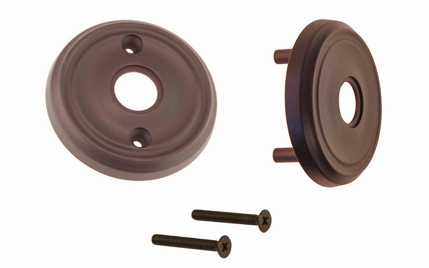 Classic Solid Brass Rosette Set ~ Passage (Non-Locking)