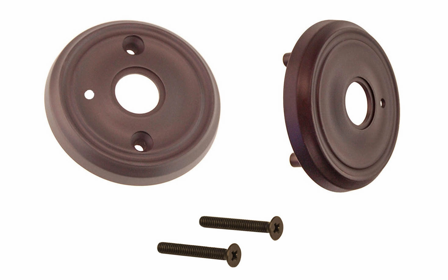 Classic Solid Brass Rosette Set ~ Privacy (Locking)