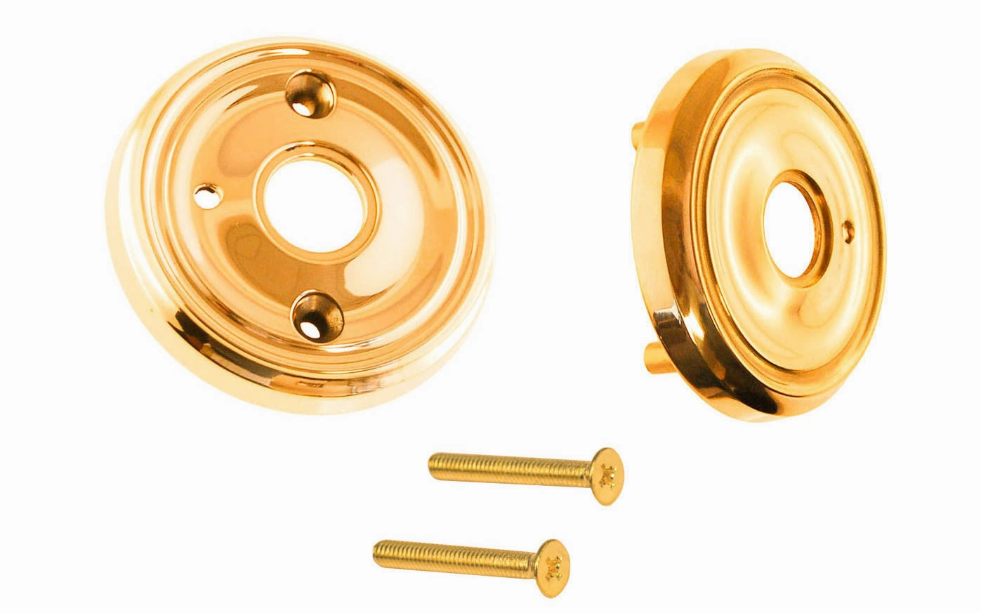 Classic Solid Brass Rosette Set ~ Privacy (Locking)