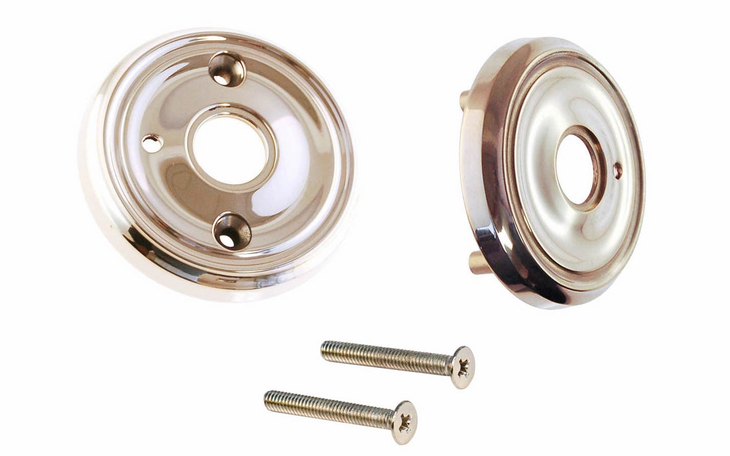 Classic Solid Brass Rosette Set ~ Privacy (Locking)