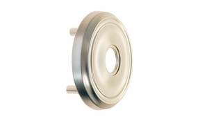 Classic Solid Brass Rosette with Threaded Shanks ~ Passage (Non-Locking)