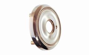 Classic Solid Brass Rosette with Threaded Shanks ~ Privacy (Locking)