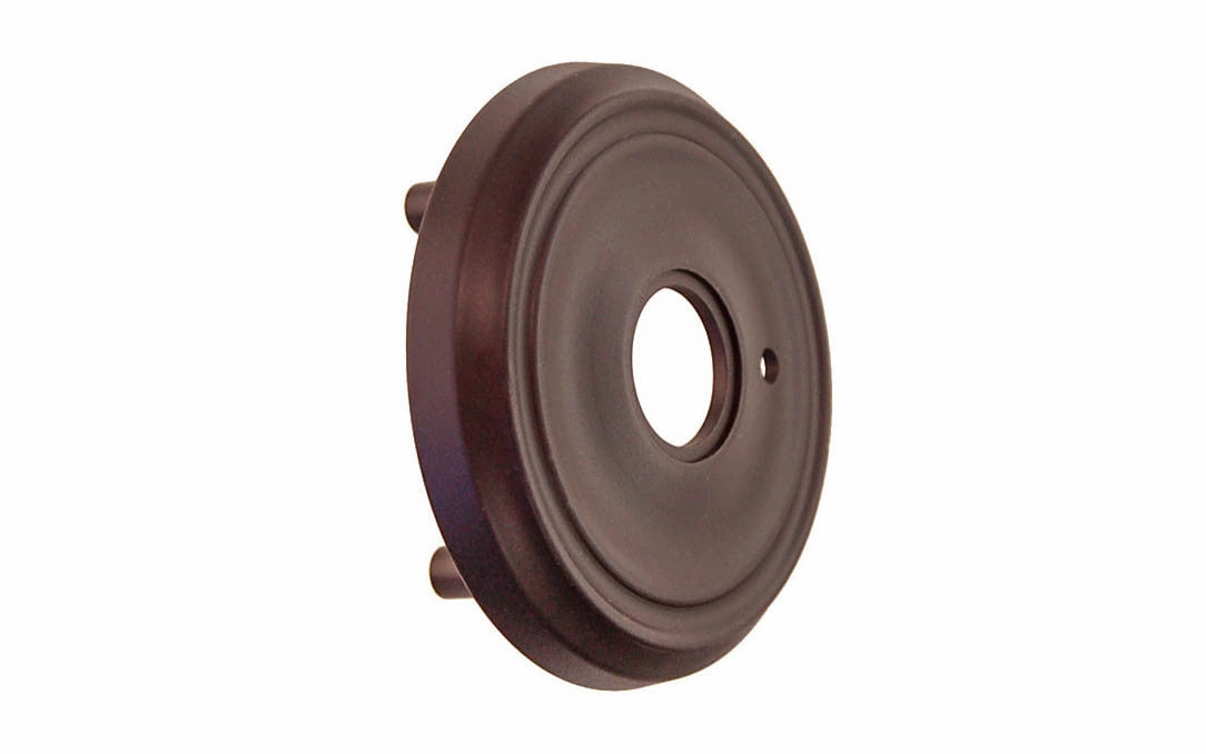Classic Solid Brass Rosette with Threaded Shanks ~ Privacy (Locking)