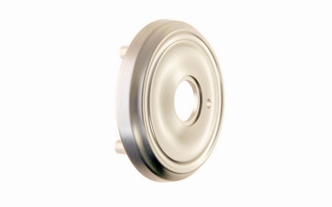 Classic Solid Brass Rosette with Threaded Shanks ~ Privacy (Locking)