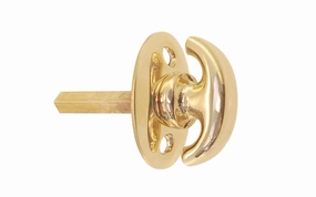 Classic Solid Brass Thumbturn with Smaller Oval Plate