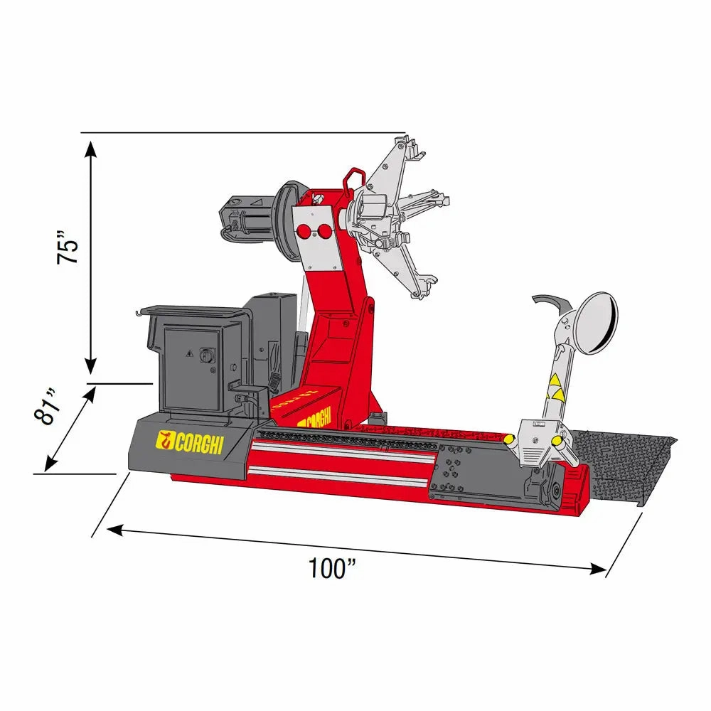 Corghi HD1400E HD Semi-Automatic Tire Changer