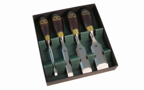 Crown Tools 4-Piece Butt Chisel Set - 1/4", 1/2", 3/4", 1" Sizes