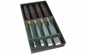 Crown Tools 4-Piece Chisel Set - 1/4", 1/2", 3/4", 1" Sizes