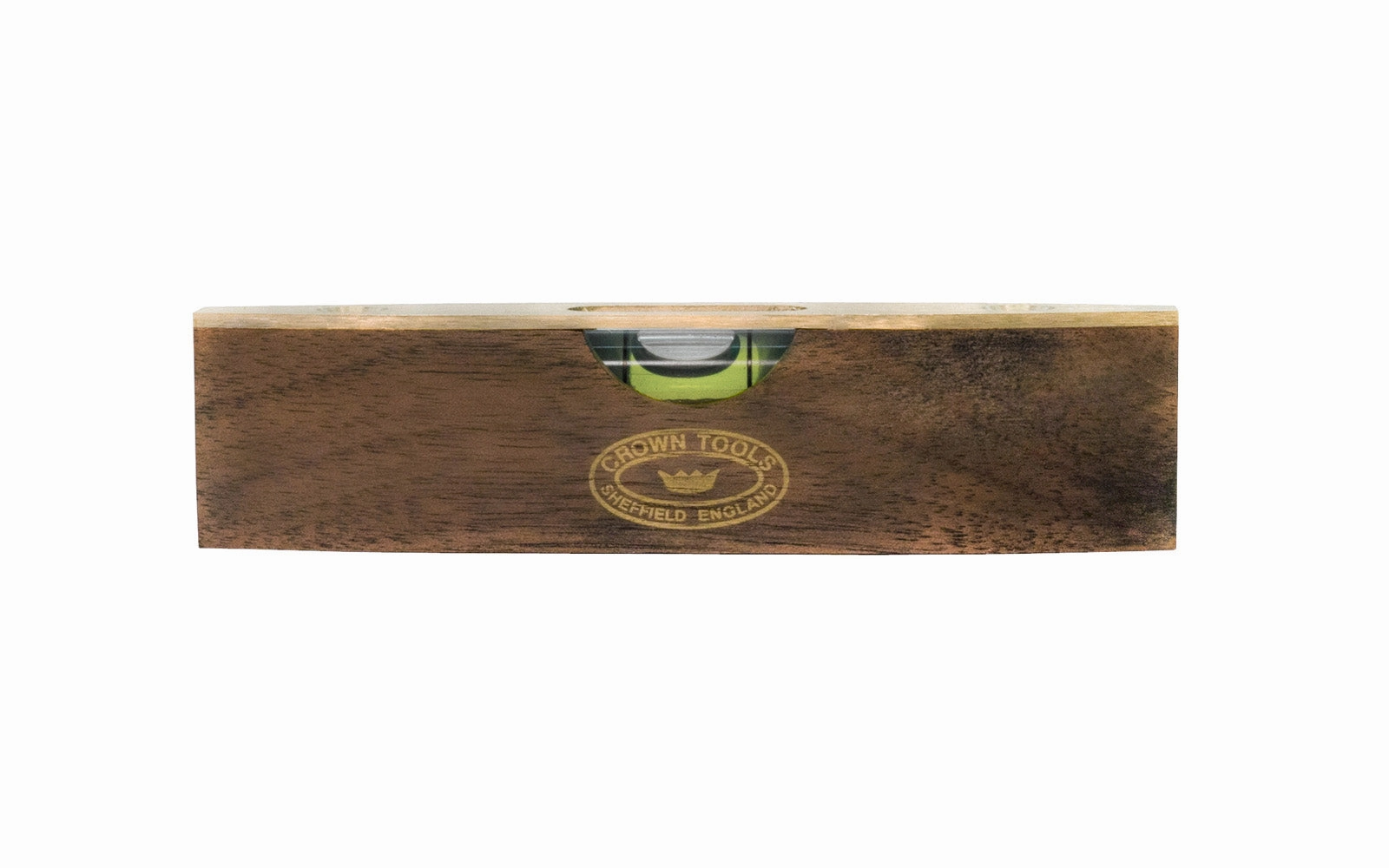 Crown Tools Mini Walnut & Brass Spirit Level